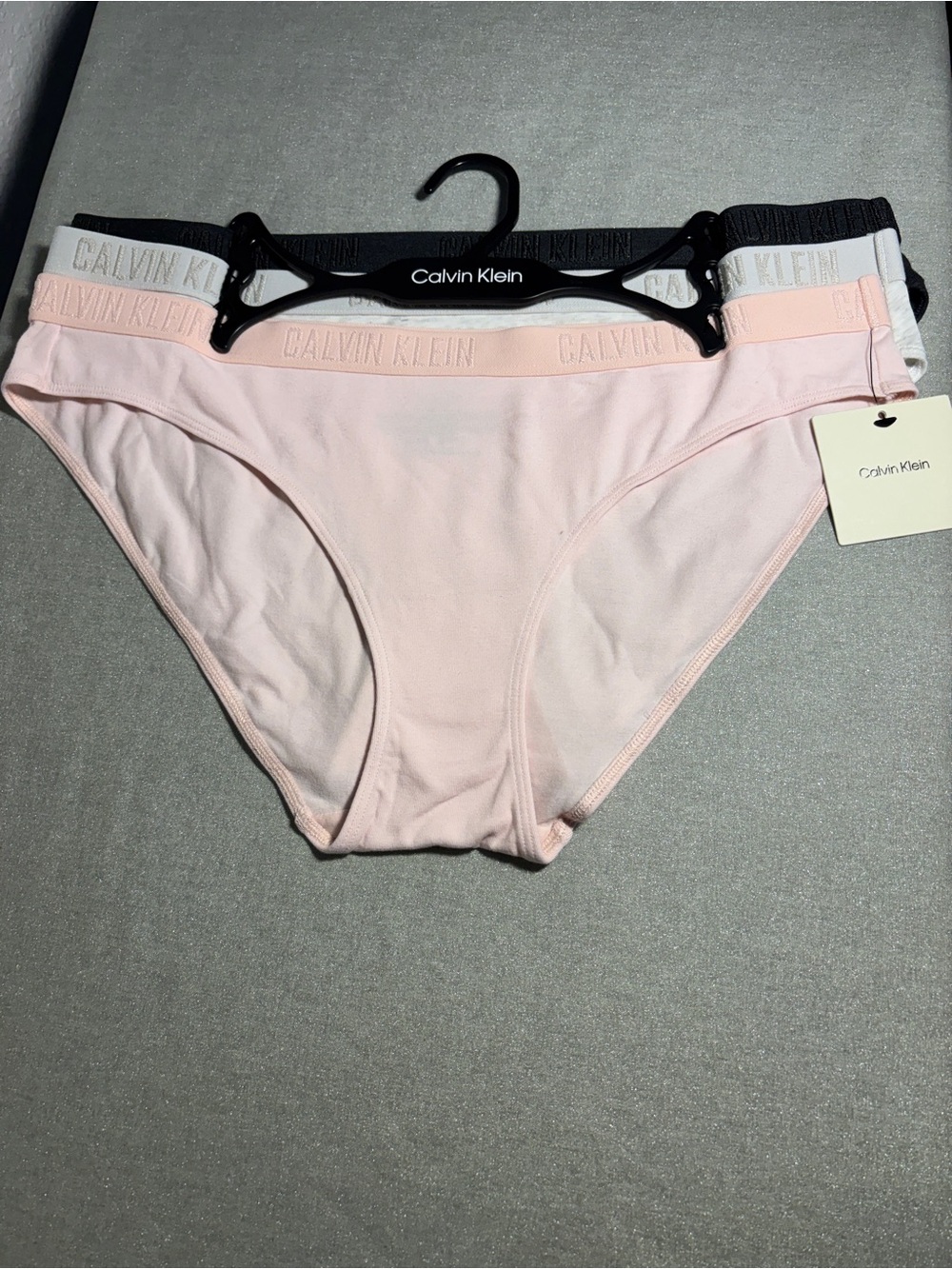 NWT Calvin Klein Women’s XL 3 Pack Cotton Bikini Underwear Panties Pink Gray